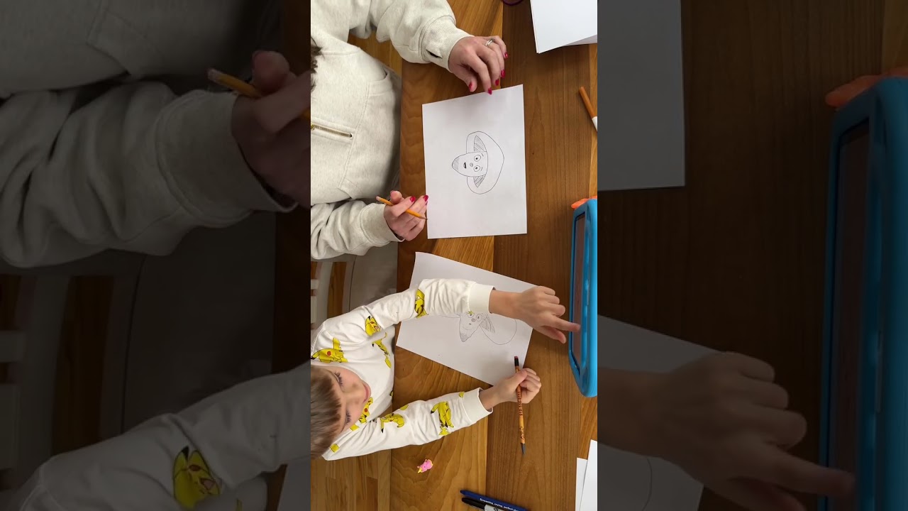 Troy and Mom simply draw a mushroom!!