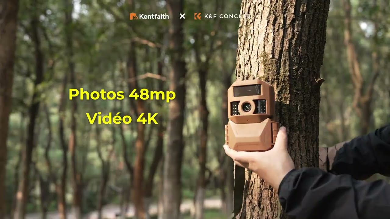K&F Concept Cam&eacute;ra de Chasse Solaire snas Fil WiFi Bluetooth 4K 48MP