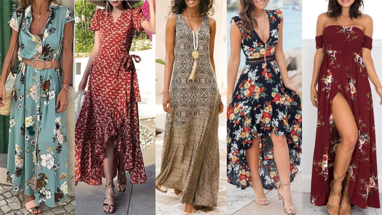 VESTIDOS LARGOS CASUALES DE MODA PRIMAVERA VERANO 2020 / Fashion Love
