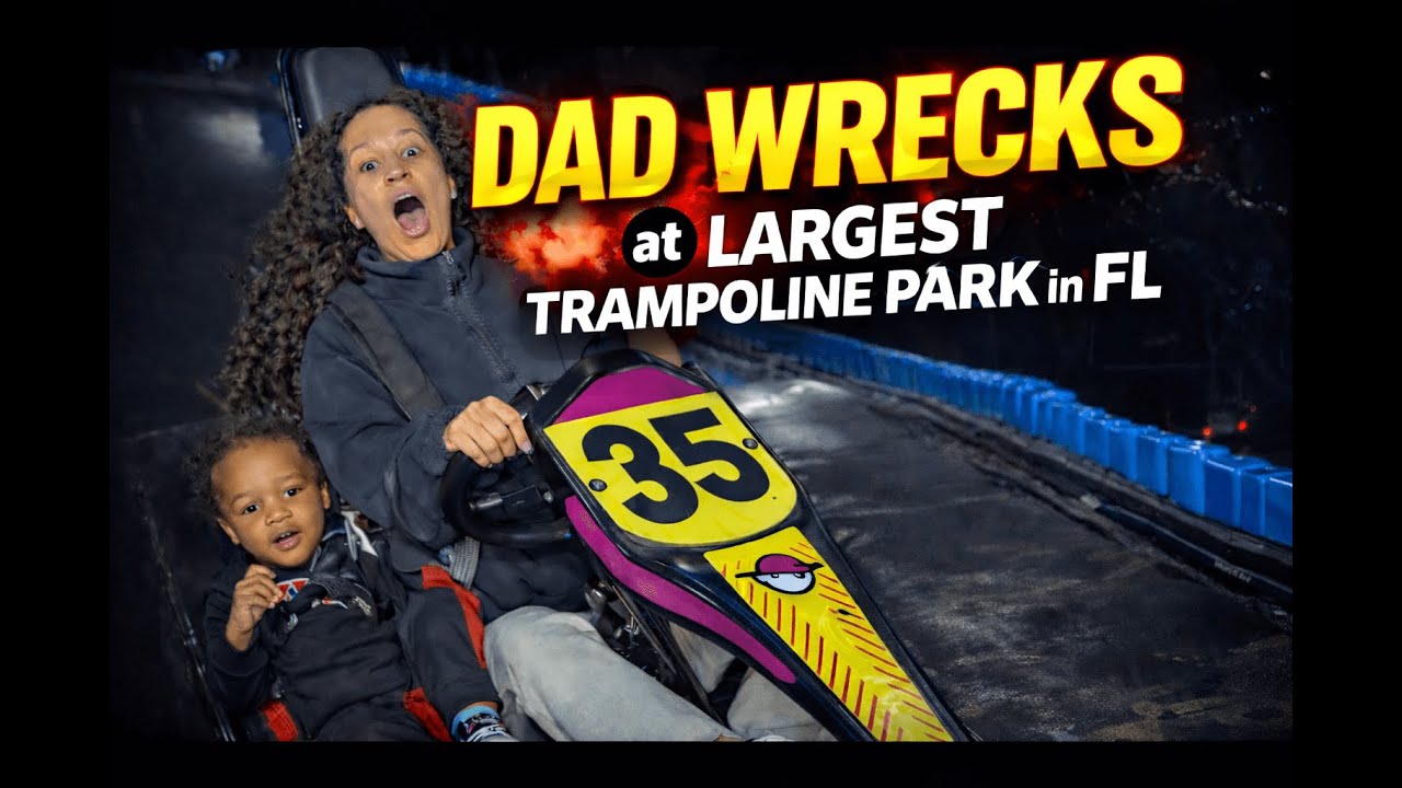 Dad crashed at the Largest trampoline park!!!