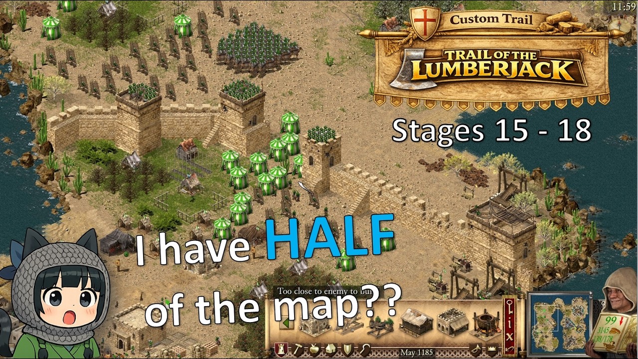 (Custom Trail) Trail of the Lumberjack - Stages 15-18 - Stronghold Crusader Definitive Edition