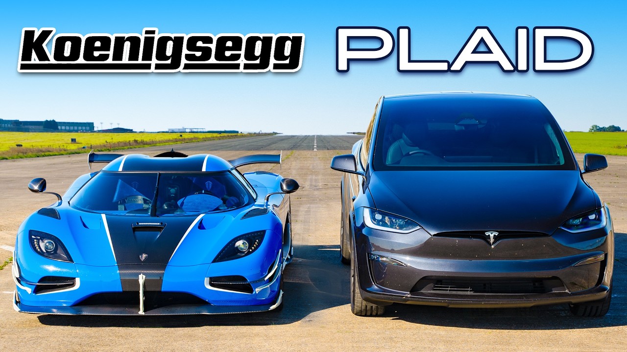 Koenigsegg v Model X Plaid: WYŚCIG