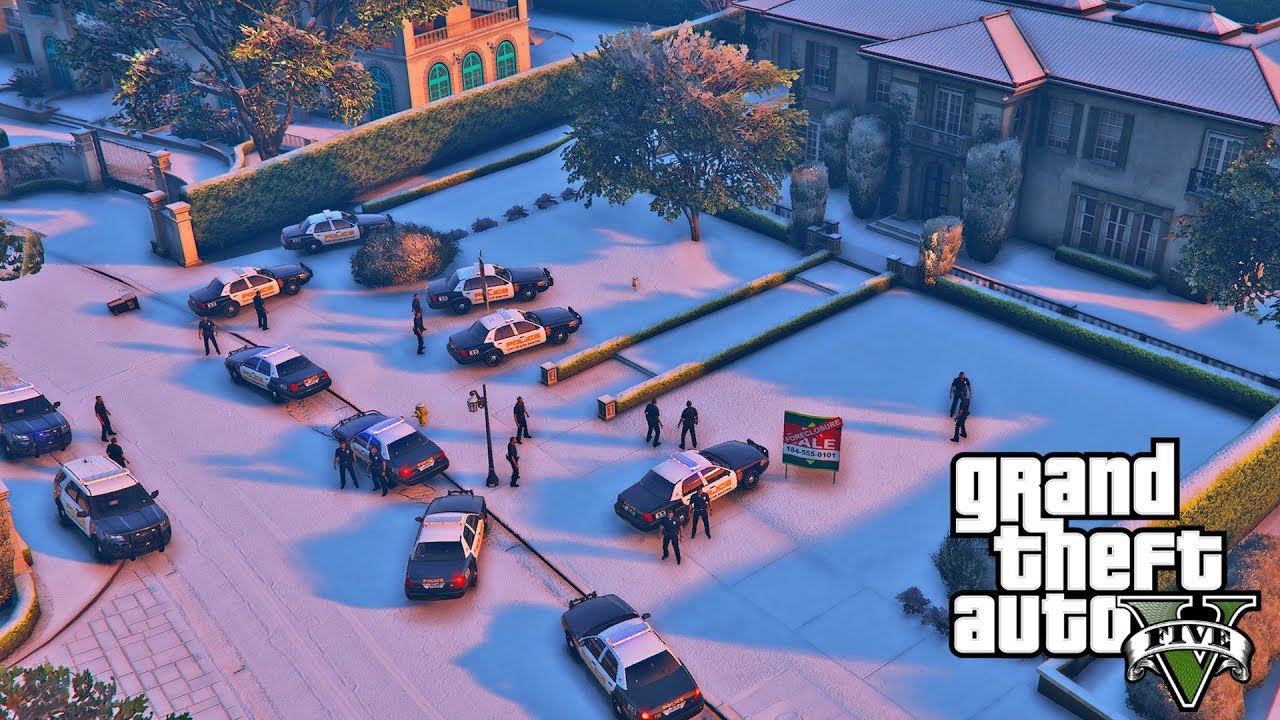 GTA 5 - Home Alone! LSPD Responds to Kevin McAllister's House! Police Christmas Patrol! Episode #153