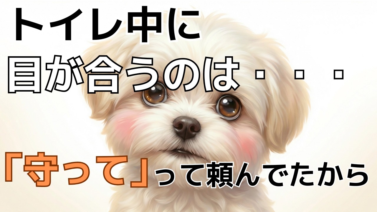 「トイレ中に目が合う」驚きの理由。実は犬から〇〇を頼まれていました