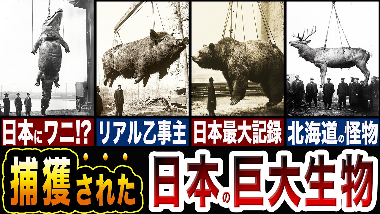 日本の地上で捕獲された巨大生物たちが化け物すぎる…捕獲された巨大生物５選【ゆっくり解説】