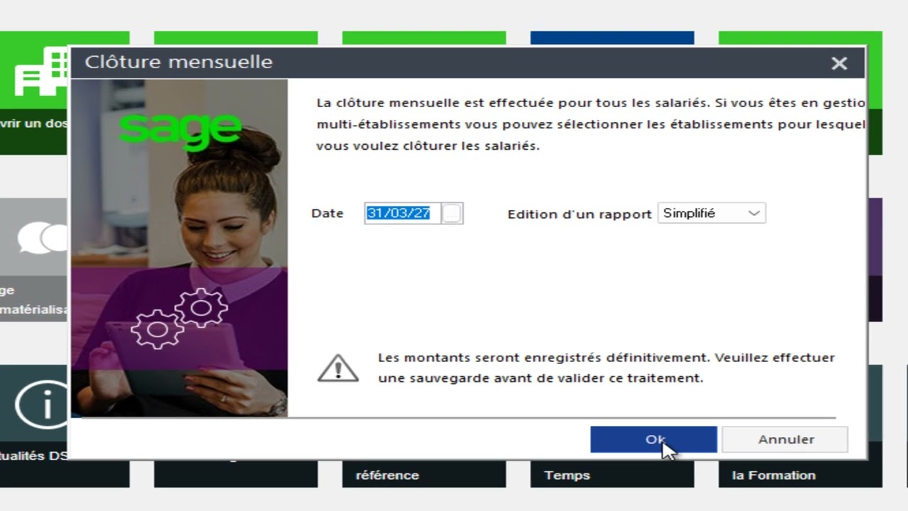 Sage paie Rh i7 ,clôture du mois n et ouverture du mois n+1