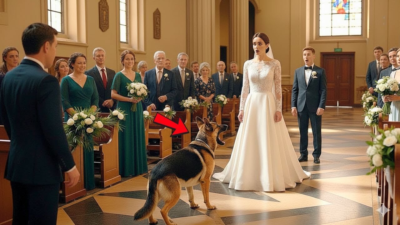 Le jour de son mariage, son chien policier s’est figé — ce qu’elle a découvert a tout bouleversé