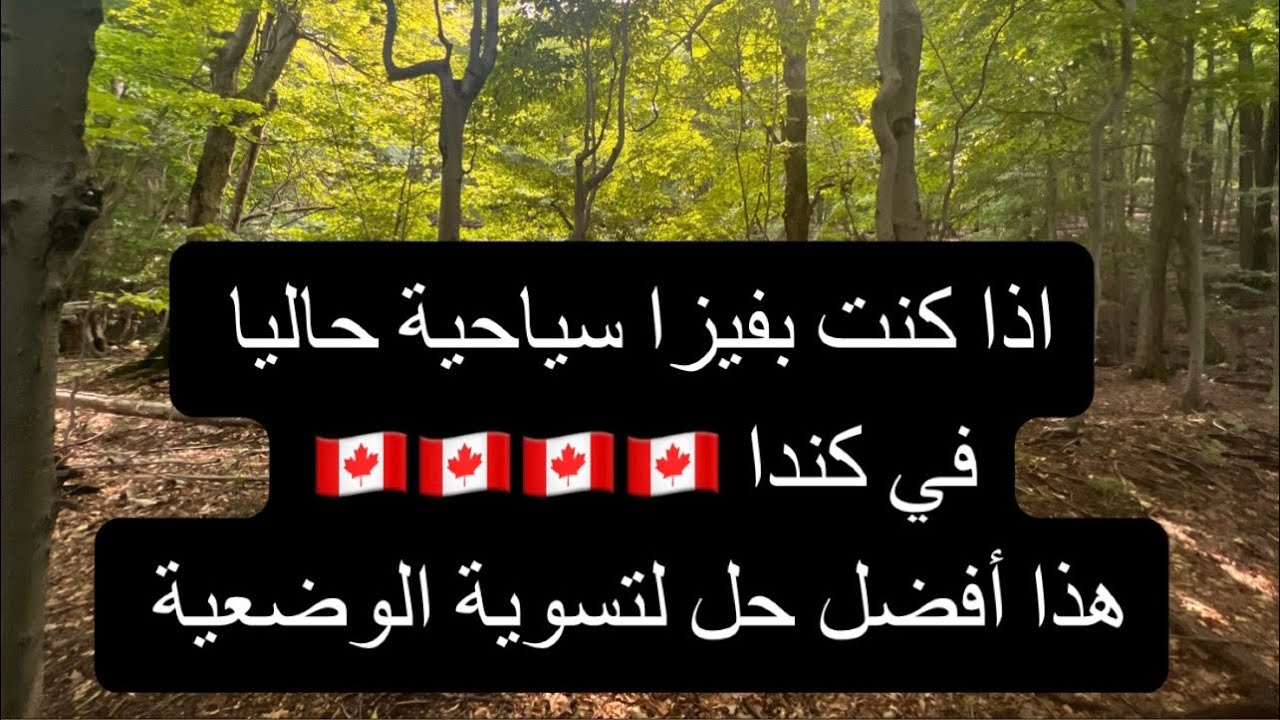 أحسن طريقة لتسوية الوضعية بفيزا سياحية في كندا حاليا 🇨🇦🇨🇦