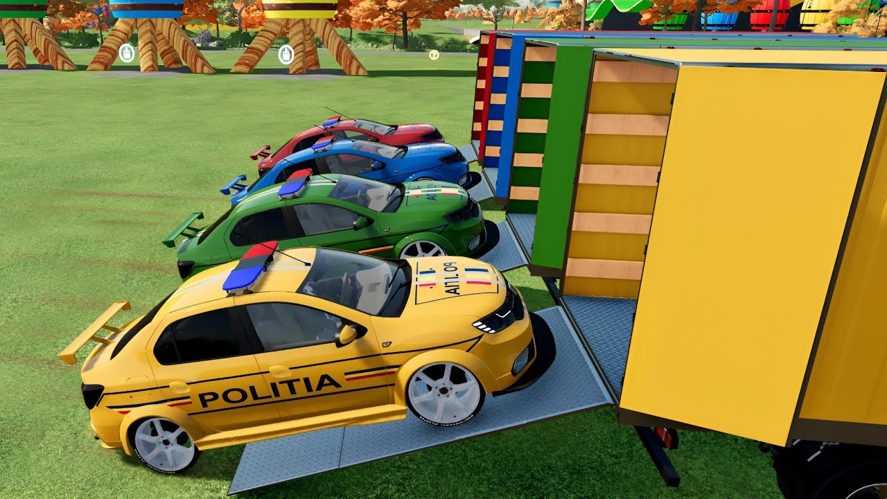 POLITIA DUSTER CARS WITH COLORS!!GAMEPLAY WITH DUSTER IN FS22 I