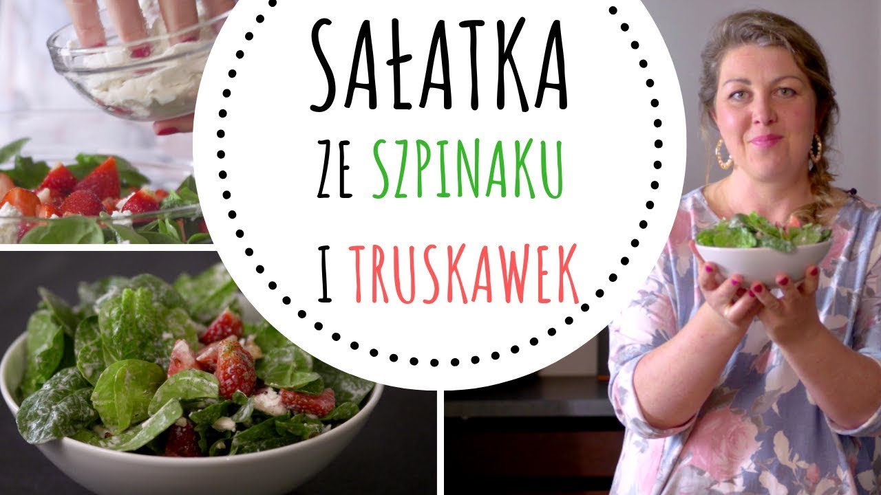 SAŁATKA ZE SZPINAKU I TRUSKAWEK #talerzdiabetyka