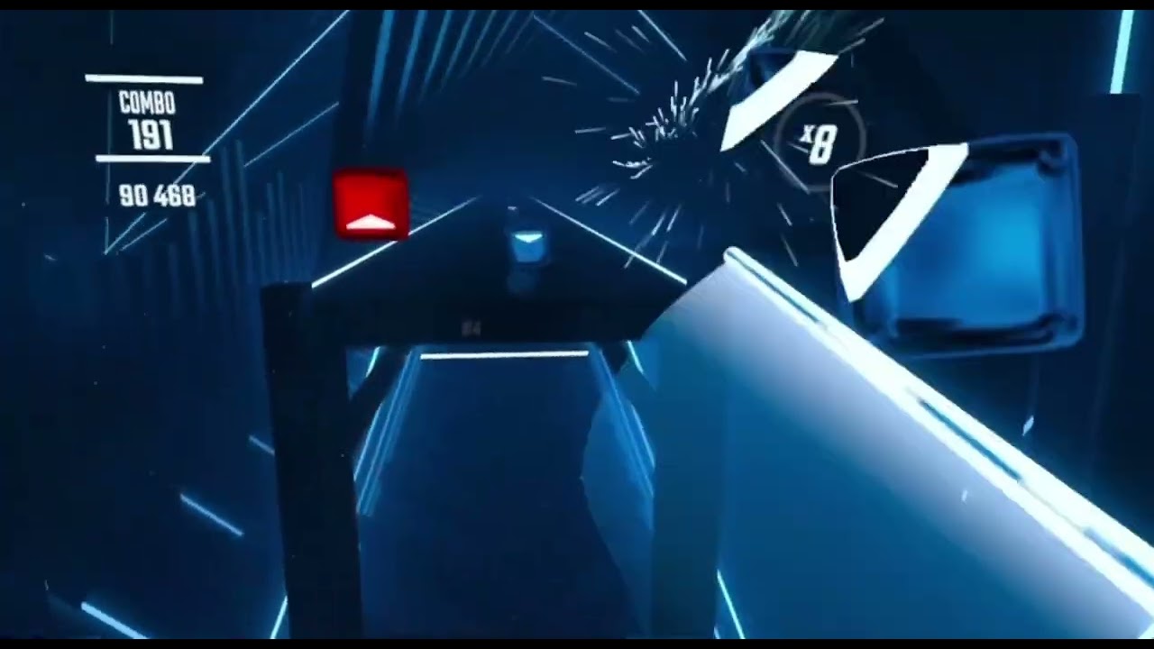 Playing beat saber