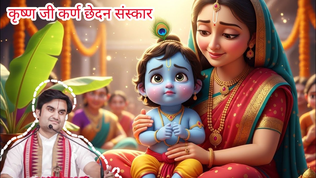 कर्ण छेदन संस्कार | बाल कृष्ण की सुंदर लीला RadheshyamToons@BhaktiPath