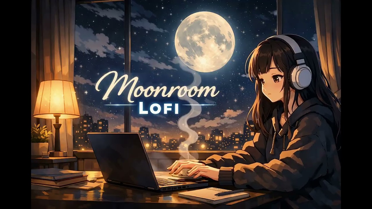 Moonroom Lofi 🌙 Quiet Night Anime Lofi for Focus & Calm