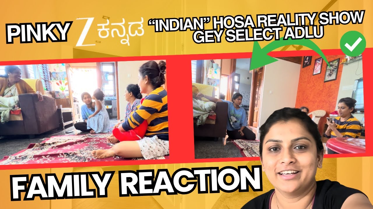 Pinky zee Kannada “Indian” Hosa reality show gey select adlu| Family Reaction | Allu Raghu Sushmitha
