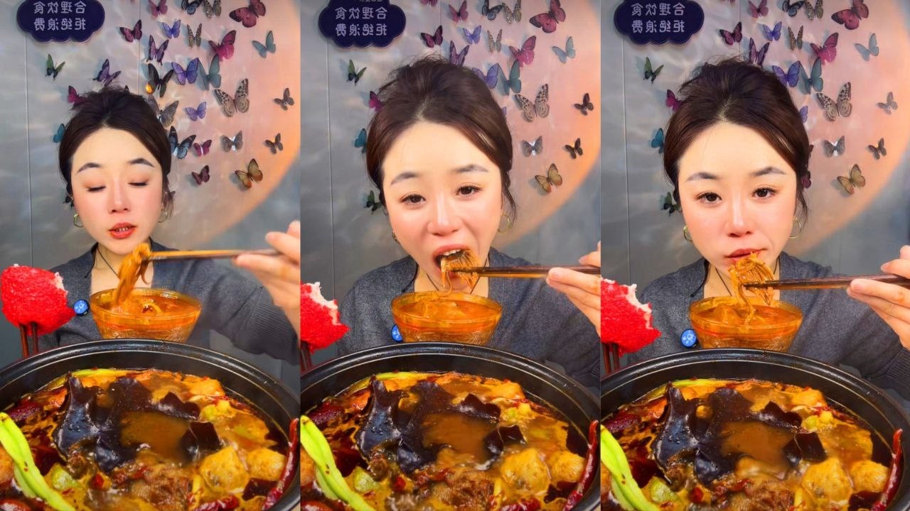 ASMR SPICY MALA HOTPOT MUKBANG | Extremely Spicy Chinese Food Eating Show | 麻辣烫