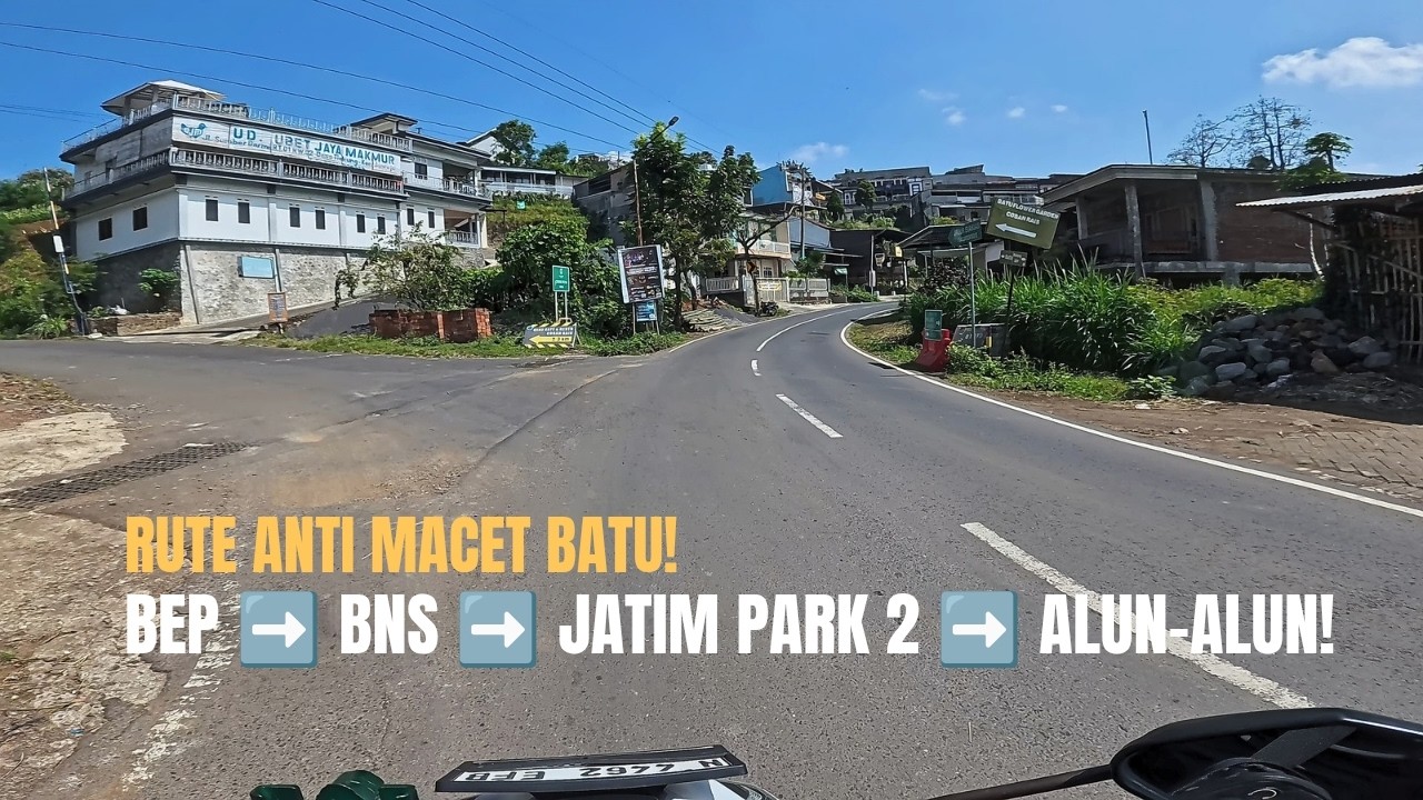 Rute Batu Ekonomis Park ke Alun-Alun Batu Lewat Jatim Park 2 & BNS | JALUR ANTI MACET