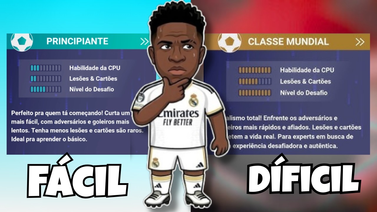 Usei o Real Madrid no Modo Principiante vs Modo Classe Mundial no World Soccer Champs! 🤯⚽