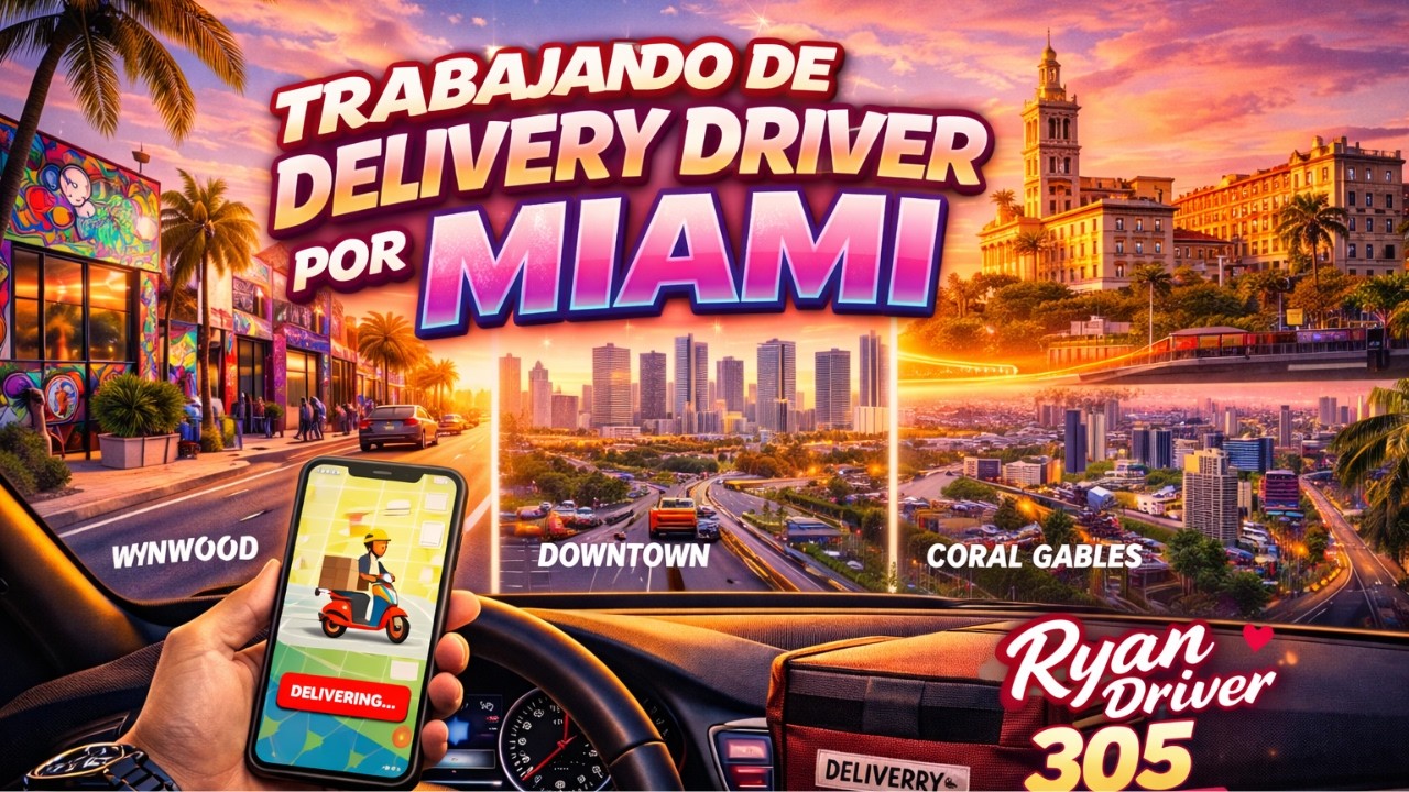 Trabajando De Delivery Driver Por Miami en Vivo | Ryan Driver 305