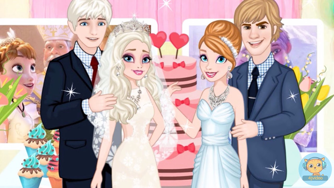 Elsa And Anna Wedding Party - Disney Frozen games videos for kids and girls - 4jvideo