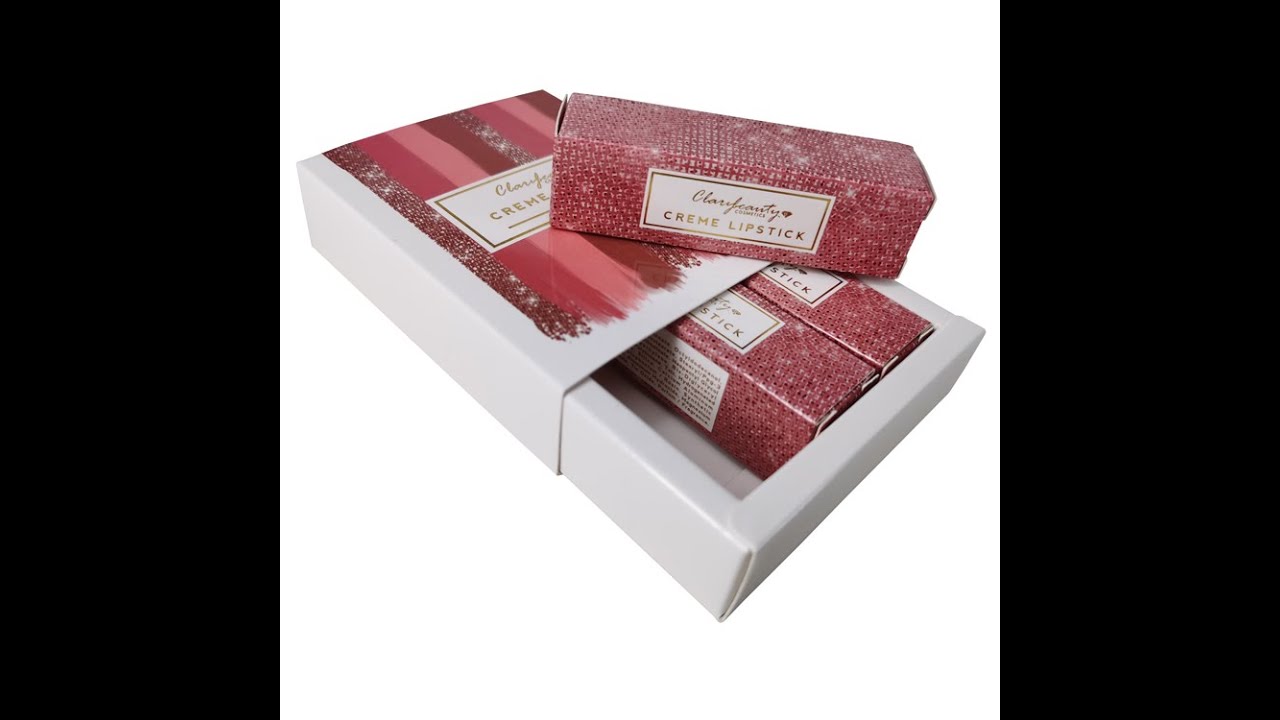 Custom Design Eco Friendly Cosmetic Lip Gloss Lipstick Paper Packaging Box
