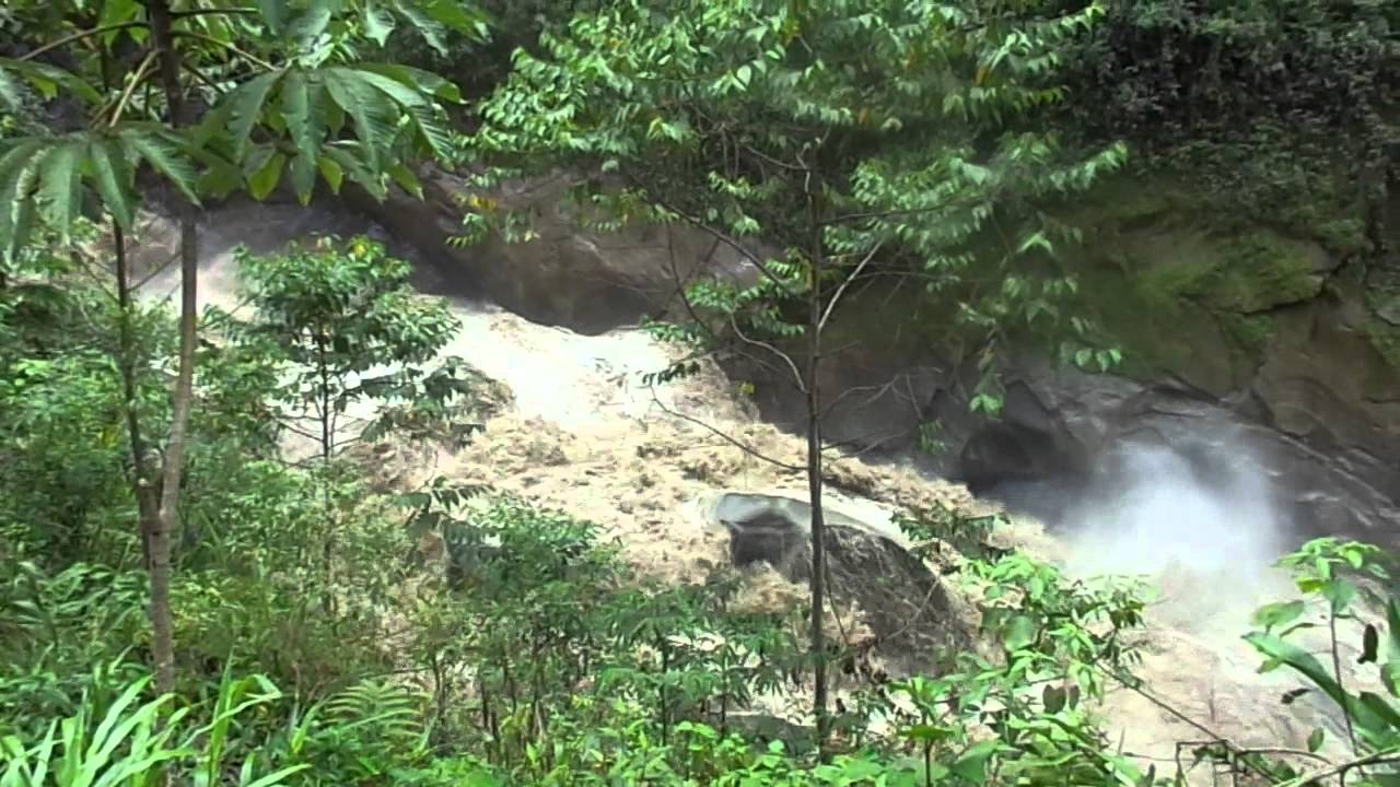 Waterfall: Inca Jungle, mid-trek to Machu Pichu town. [With Loki Travel ]