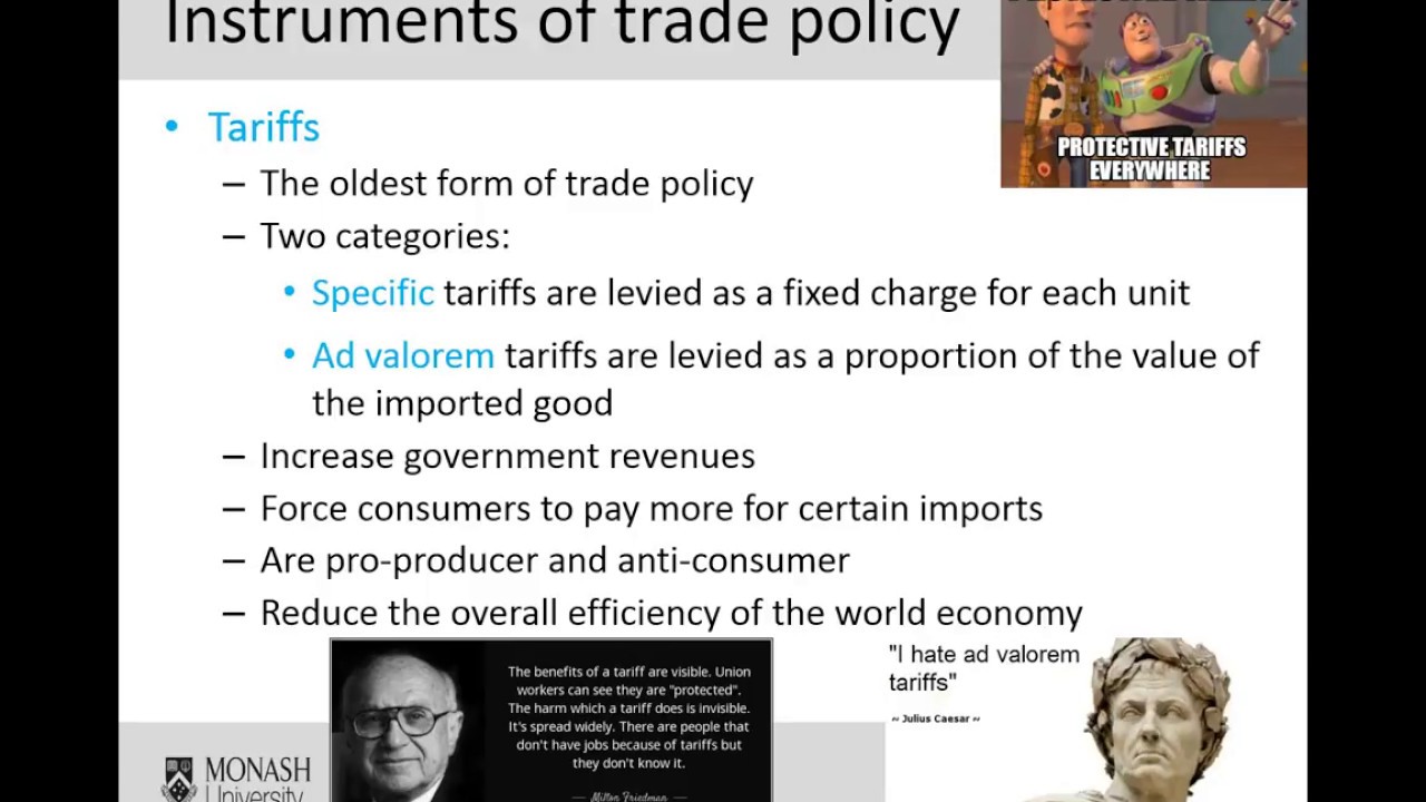 Week 6- Instruments of Trade Policy