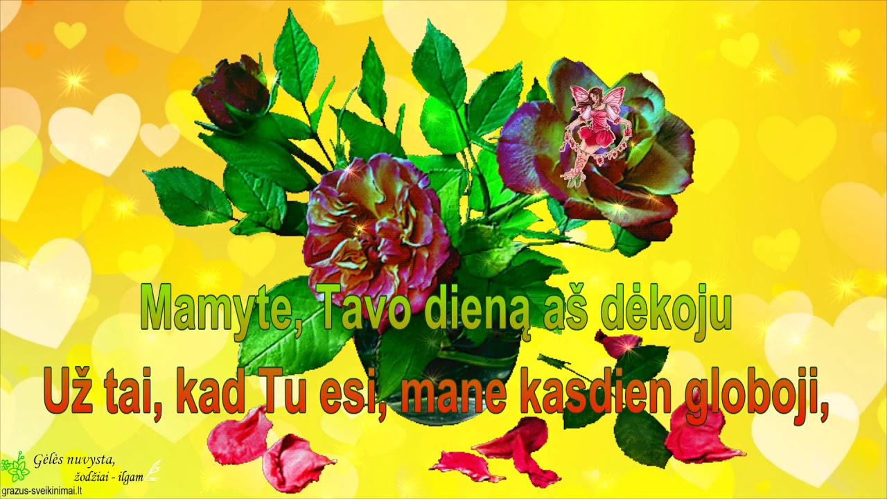 Su mamos diena sveikinimas