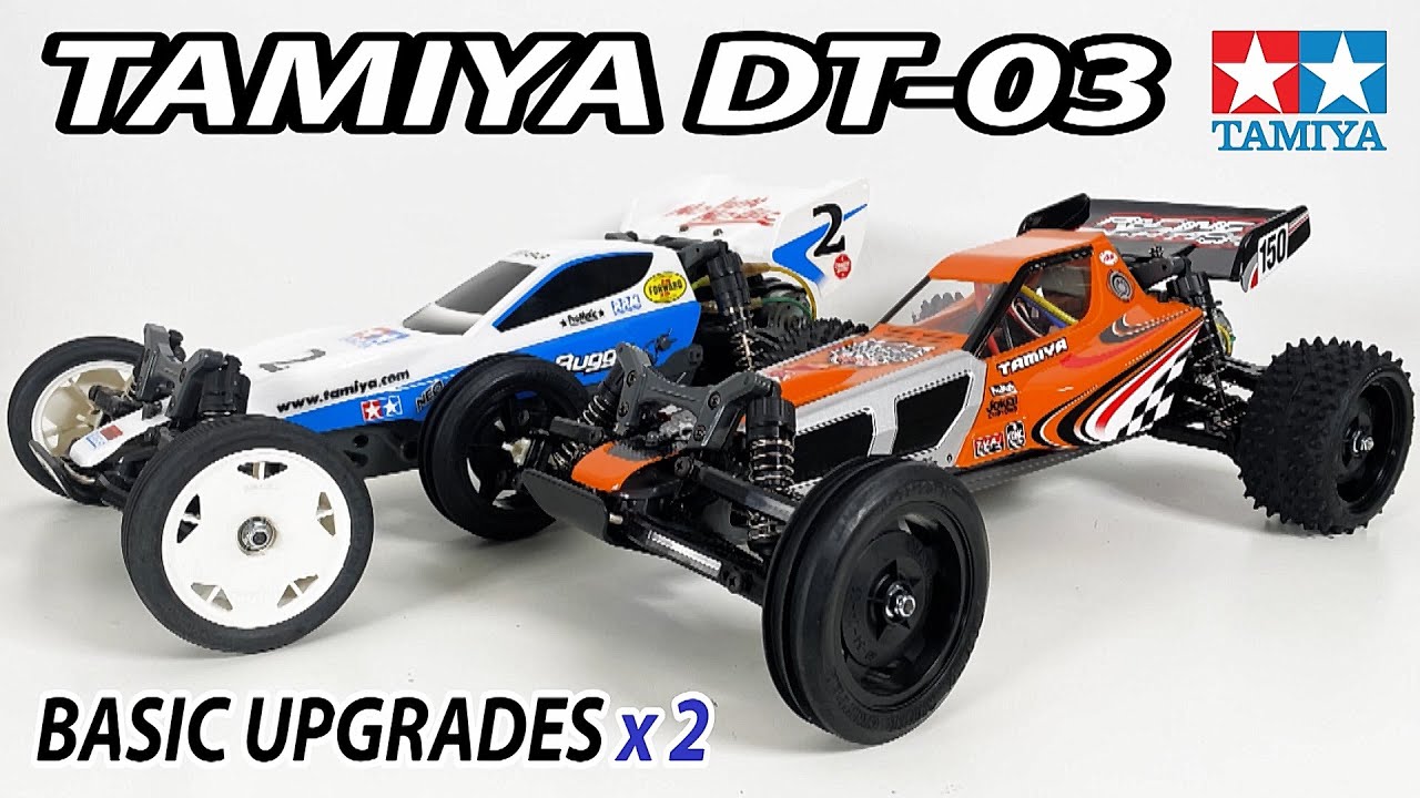 Tamiya DT-03 (& DT-02) Best Basic Upgrades x 2: Metal Ball Bearings & Steel Pinion