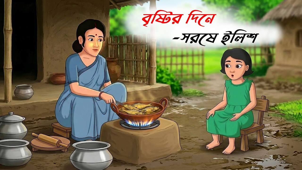 বৃষ্টির দিনে সরষে ইলিশ। Bengali Moral Stories Cartoon । Bangla Golpo। Thakumar Jhuli । Moral Cartoo