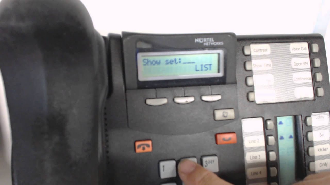 Change Norstar phone names (Set Names)