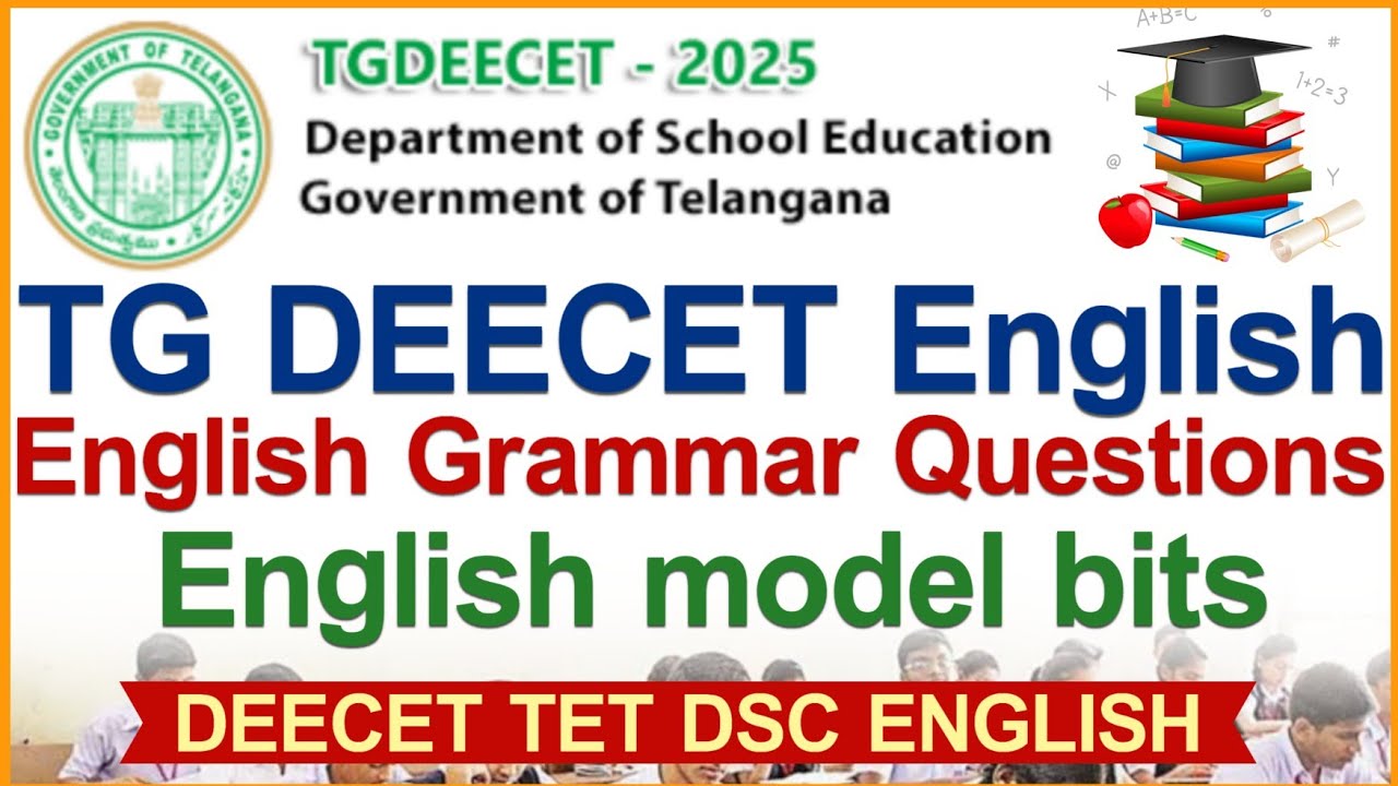 TG DEECET English grammar bits | DEECET english model paper | TET dsc  deecet english important bits