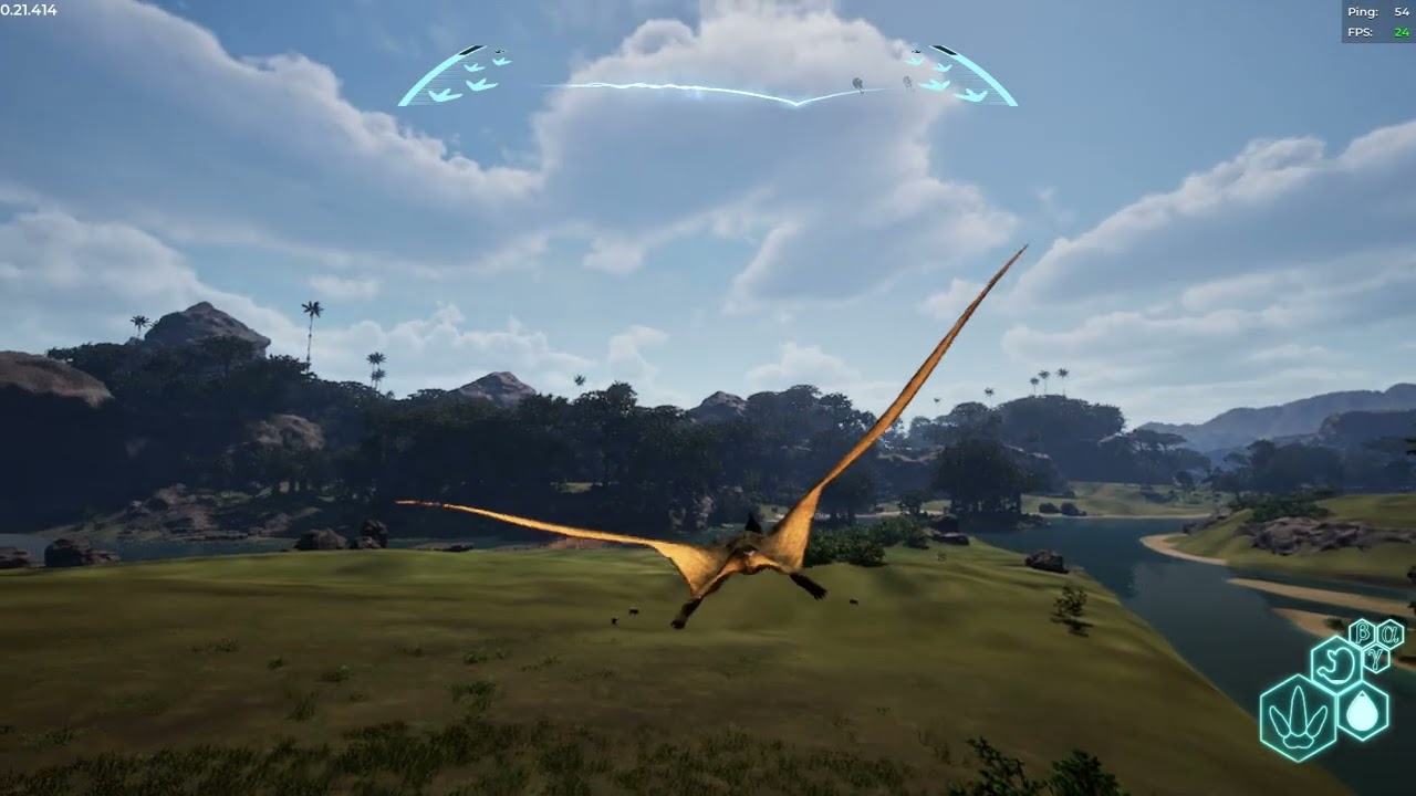 The isle. playing as ptera and t rex.
