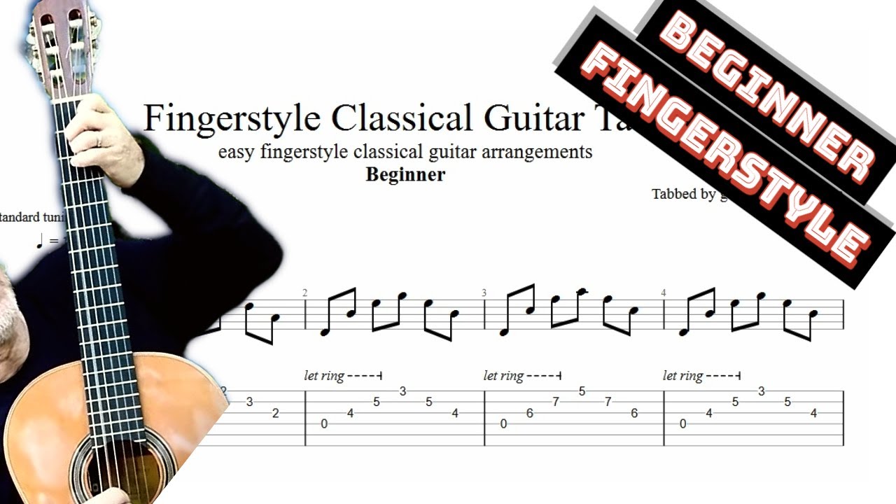TOP 10 easy fingerstyle classical guitar tabs in 2024