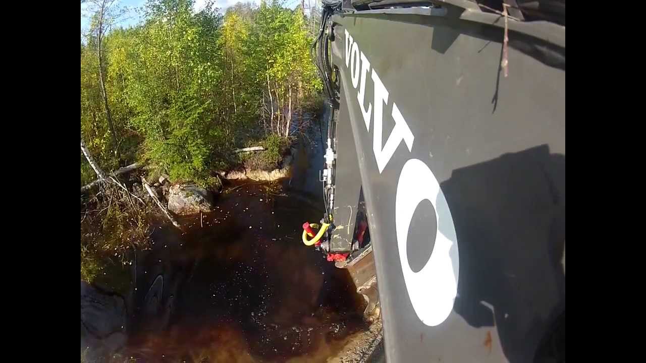 Volvo EW140c bäverdamm