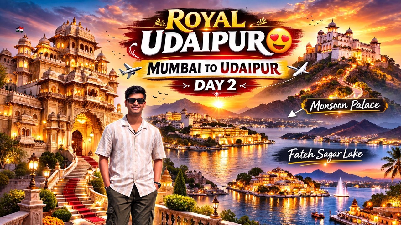 Mumbai to Udaipur Day 2 | Inside Royal City Palace, Stunning Views Monsoon Palace, Fateh Sagar Lake