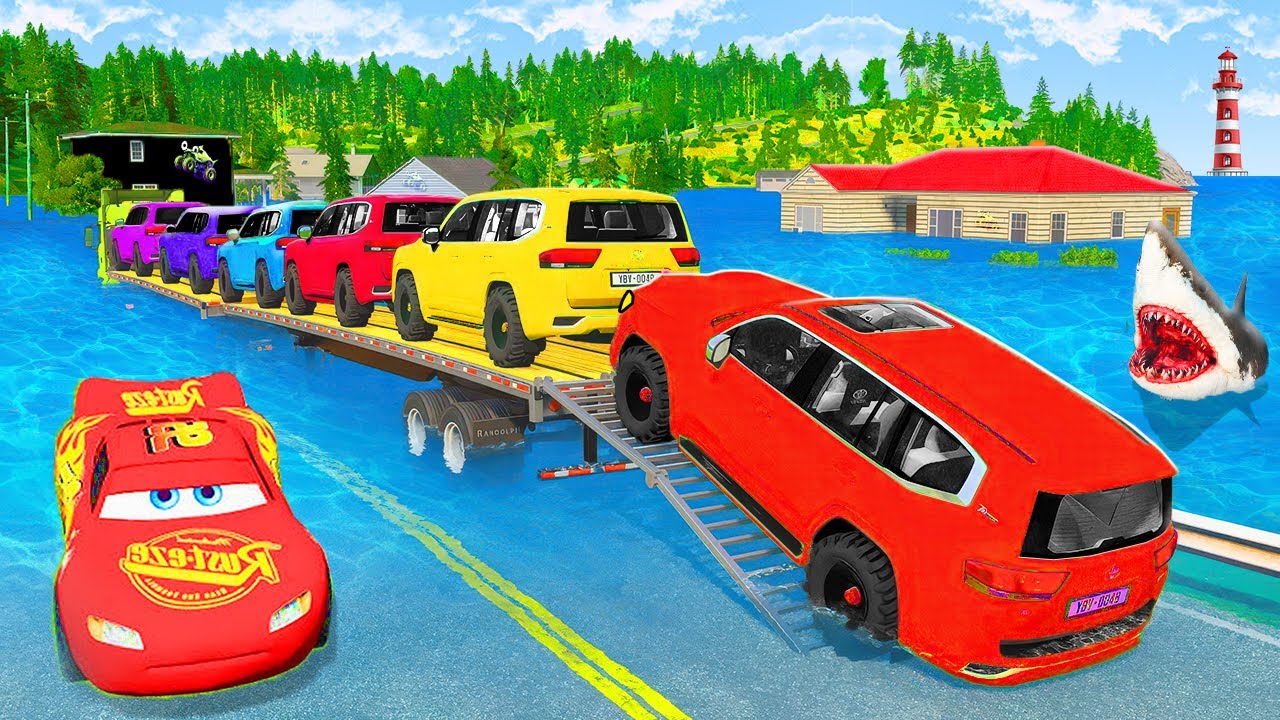 Trucks vs Downhill Speed Bumps – Wild Impact Chaos – BEAMNG Part 16. 🤯