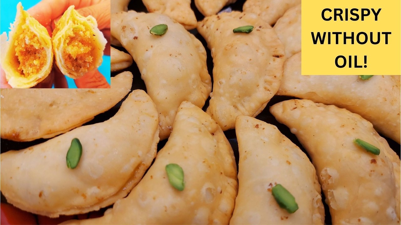 Gujiya Without Frying ?! Crispy Baked Gujiya Recipe