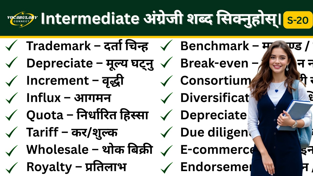 Intermediate अंग्रेजी शब्द सिक्नुहोस् | Learn English Vocabulary with Nepali Meaning | Series-20