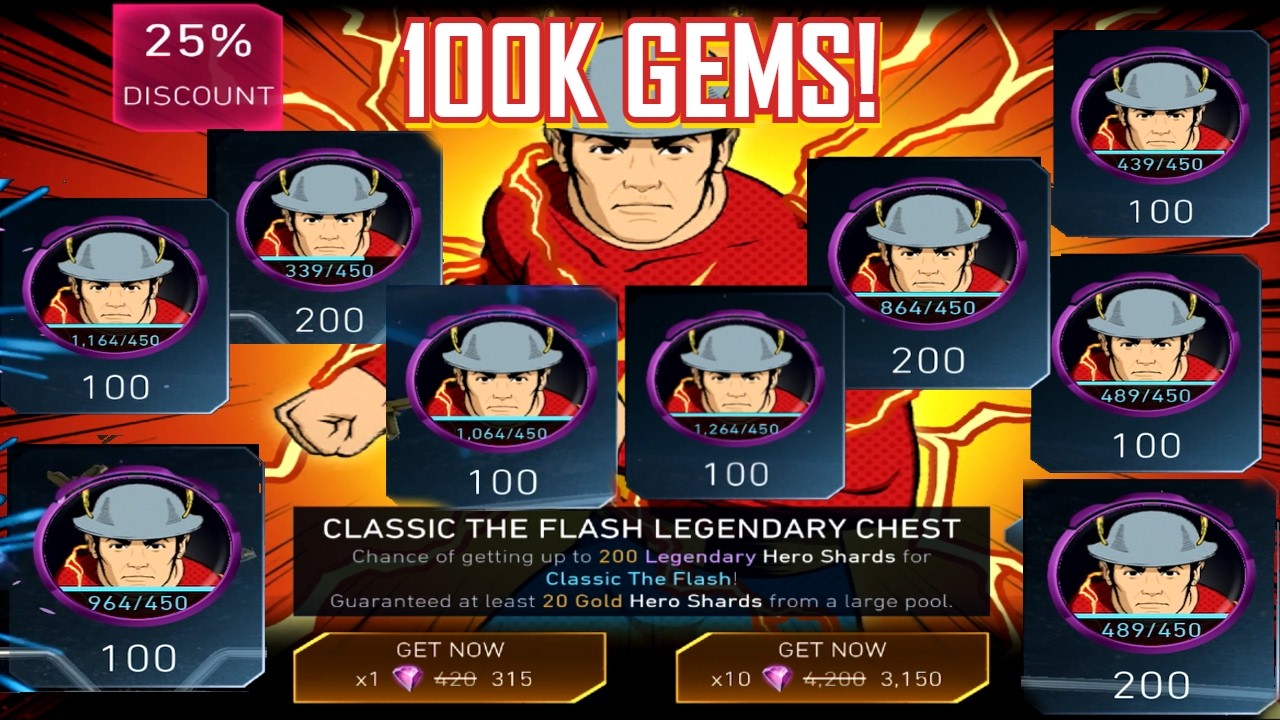 100K Gems Classic Flash Chest Opening & Flash Celebration Sale Review | Injustice 2 Mobile