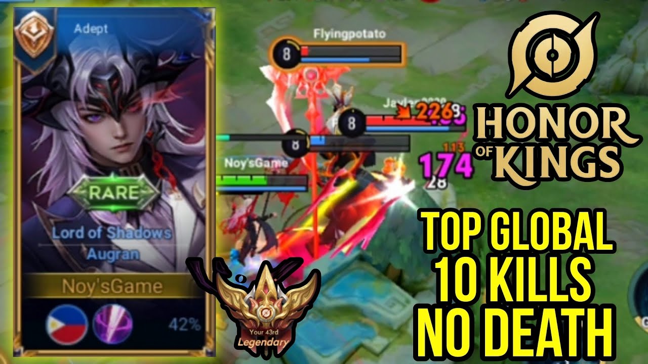 TOP GLOBAL AUGRAN10 KILLS🔥NO DEATH|HONOR Of KINGS 2024 GAME PLAY🔥🎮