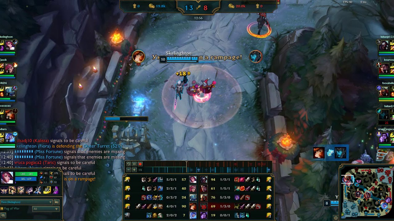 Fiora Press the attack. A little sloppy, but i'll take it.