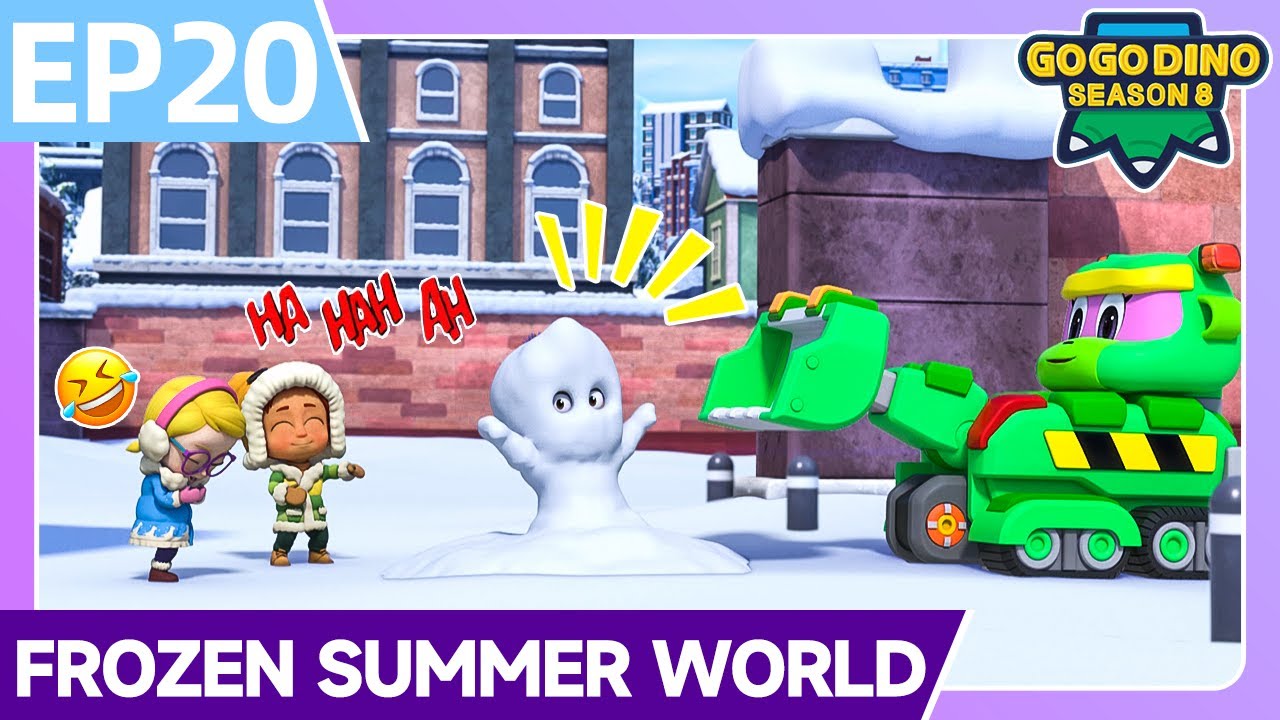 ⭐️New🥶 Frozen Summer World 🌨️ | GoGoDino S8 EP20 | Dinosaurs Cartoon | Superhero Adventure for Kids
