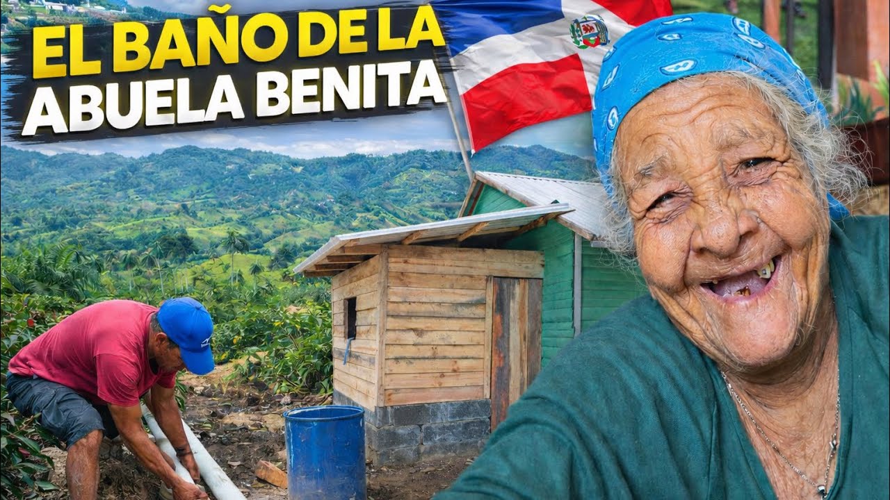 TRABAJANDO LA PLOMERIA PARA EL BAÑO DE LA ABUELA BENITA Y ESTÁ FELIZ .VIVIENDO LA VIDA DEL CAMPO 