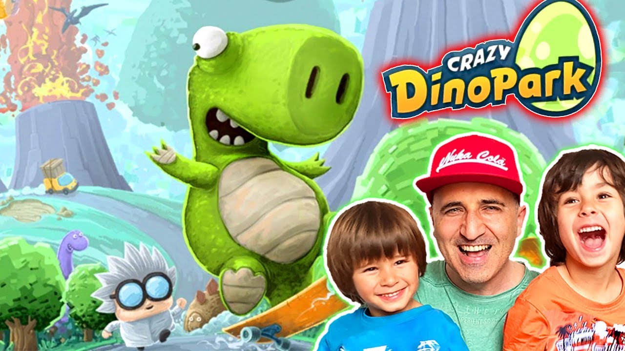 DINOSAURIOS GRACIOSOS en CRAZY DINO PARK con DANI y EVAN 🎉Juegos y aplicaciones android para niños