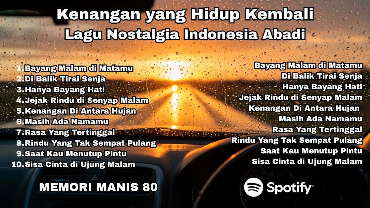 Lagu Nostalgia Indonesia Abadi | Kenangan yang Hidup Kembali | MEMORI MANIS 80 (AI GENERATED)