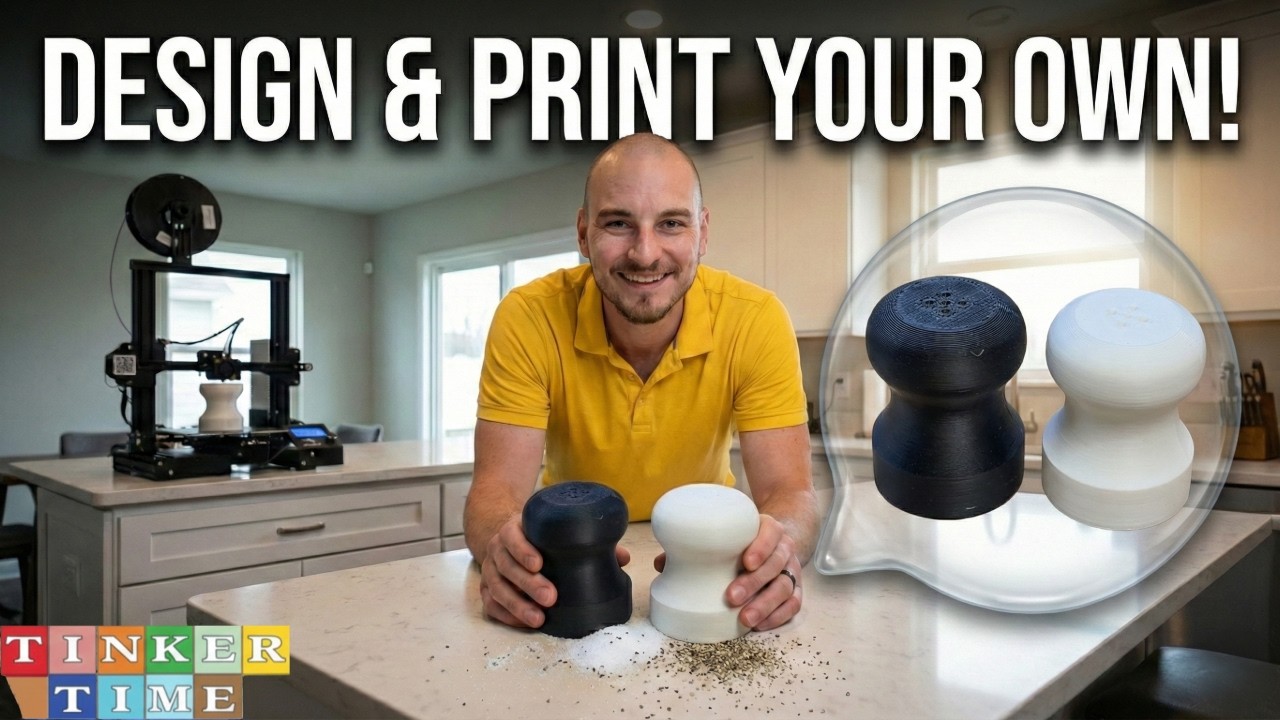 How to Make 3D Printed Salt & Pepper Shakers In Tinkercad Using Revolve Tool