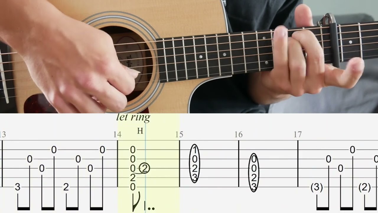 Sense of Home - Harrison Storm - Guitar Tutorial + TABS on screen