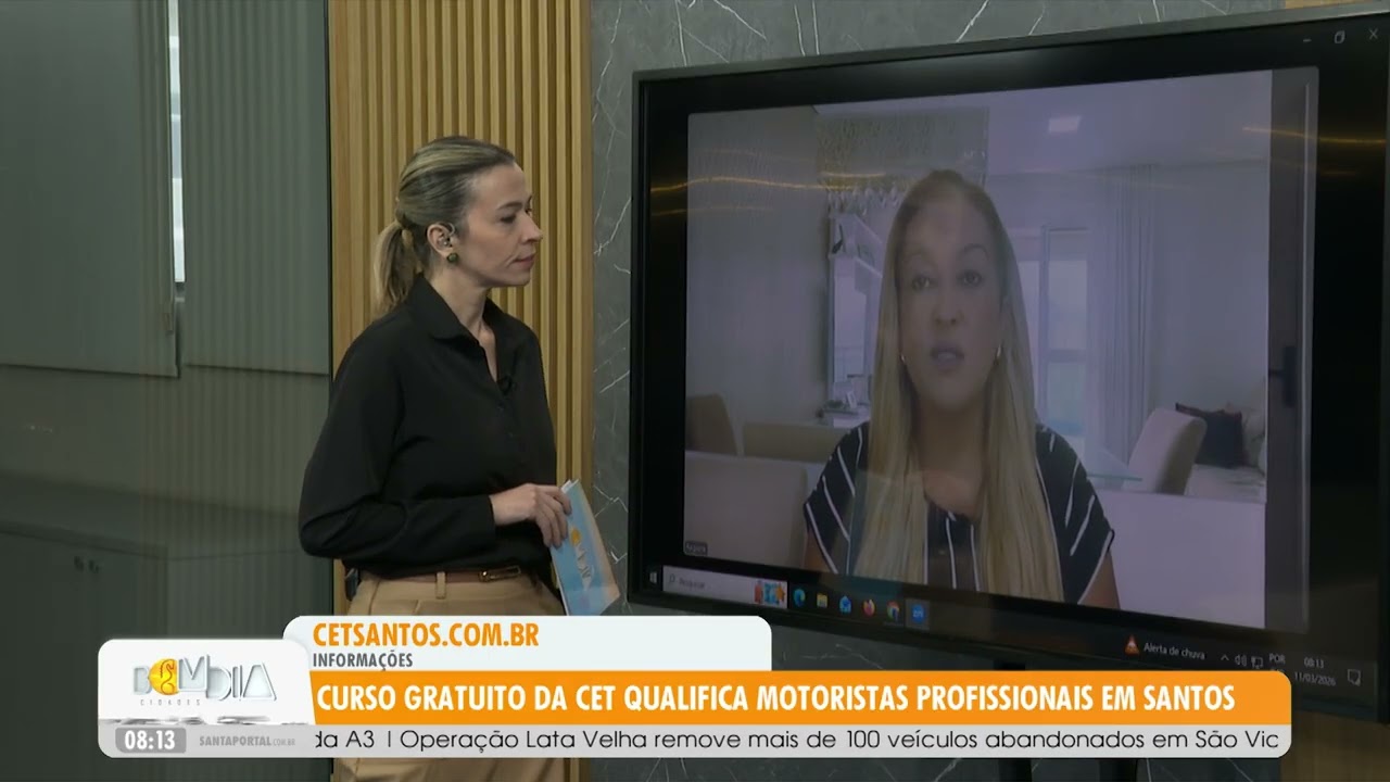 Curso gratuito da CET qualifica motoristas profissionais em Santos - 11/03/26