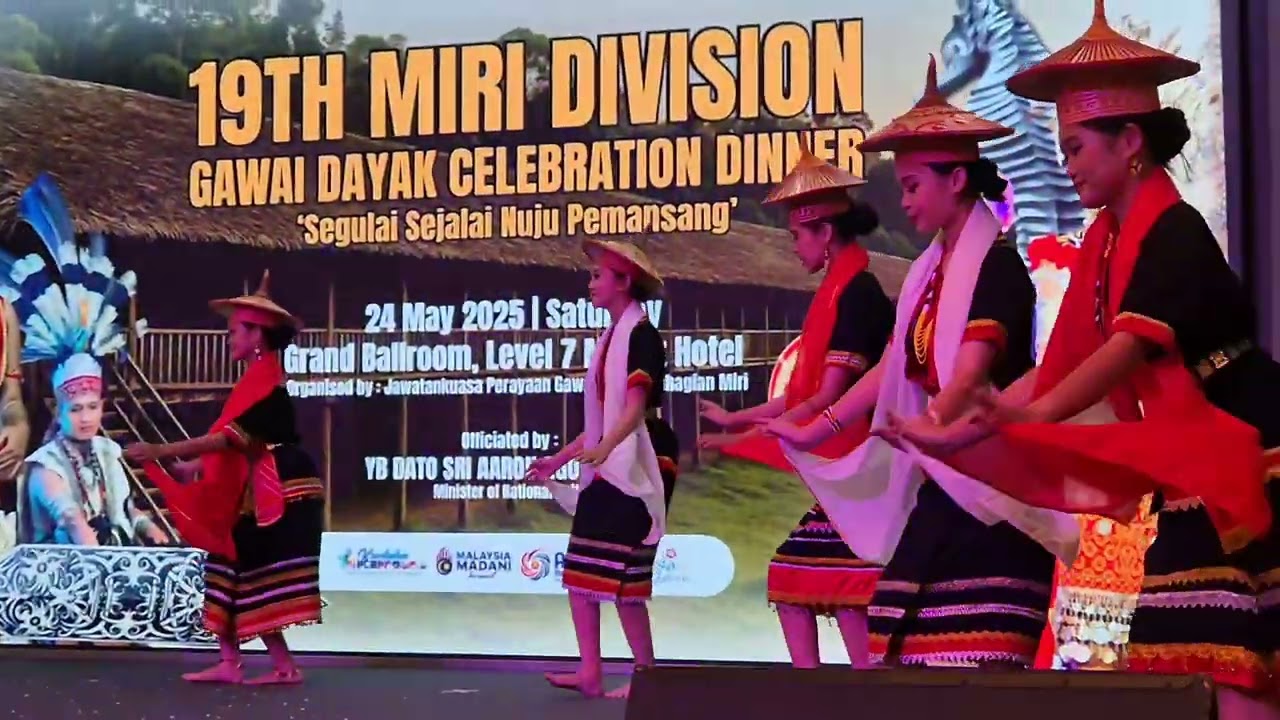 Tarian Bidayuh Rejang Be'uh - Miri Division Gawai Dayak Celebration 2025