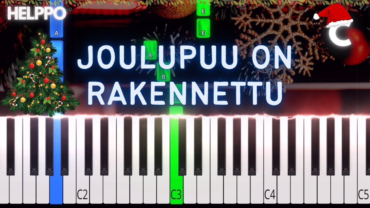 Joulupuu on rakennettu | EASY Piano Tutorial